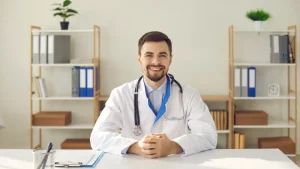 professionnel de santé dans un centre médical
